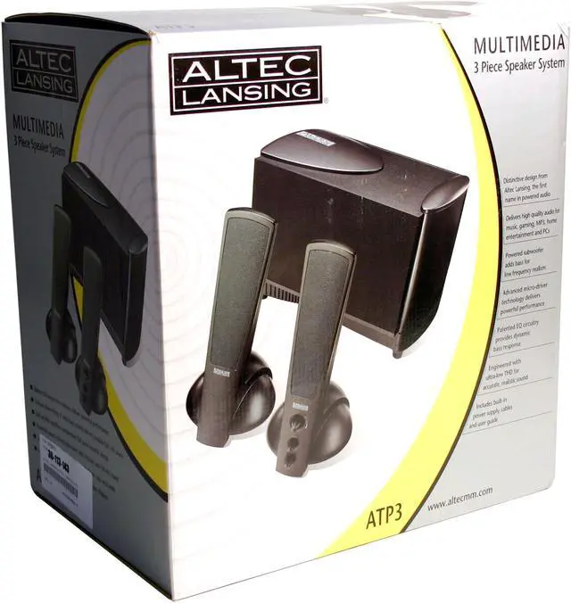 Alt view image 4 of 4 - ALTEC LANSING ATP3 30 Watts RMS 2.1 Speaker