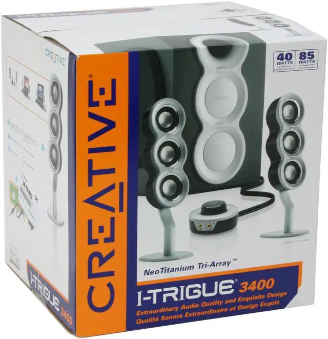 Alt view image 14 of 14 - Creative I-Trigue 3400 40 watts 2.1 EPS Compliant Speaker Black
