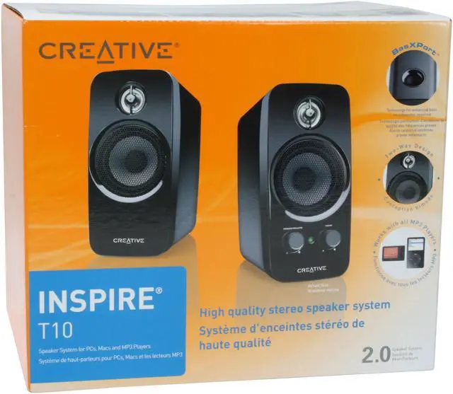 Alt view image 7 of 7 - Creative Inspire T10 2.0 Desktop Speakers