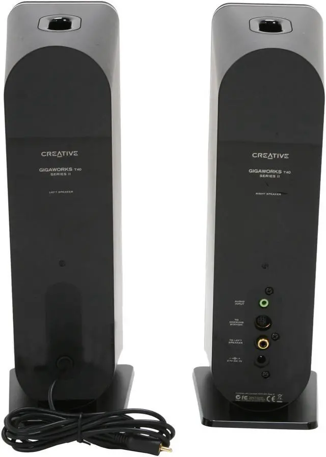 Alt view image 7 of 8 - Creative GigaWorks T40 Series II 2.0 Multimedia Speaker System with BasXPort Technology, Black