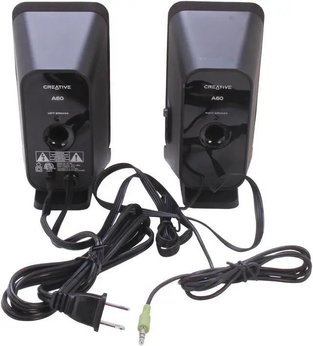 Alt view image 4 of 5 - Creative A60 Desktop 2.0 Speaker System, 51MF1635AA003