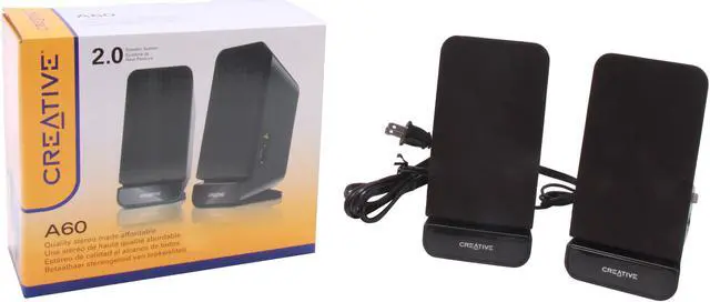 Alt view image 5 of 5 - Creative A60 Desktop 2.0 Speaker System, 51MF1635AA003