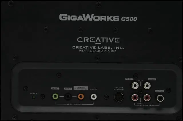 Alt view image 6 of 12 - Creative G500 310 Watts RMS 5.1 GigaWorks ProGamer  Speaker System