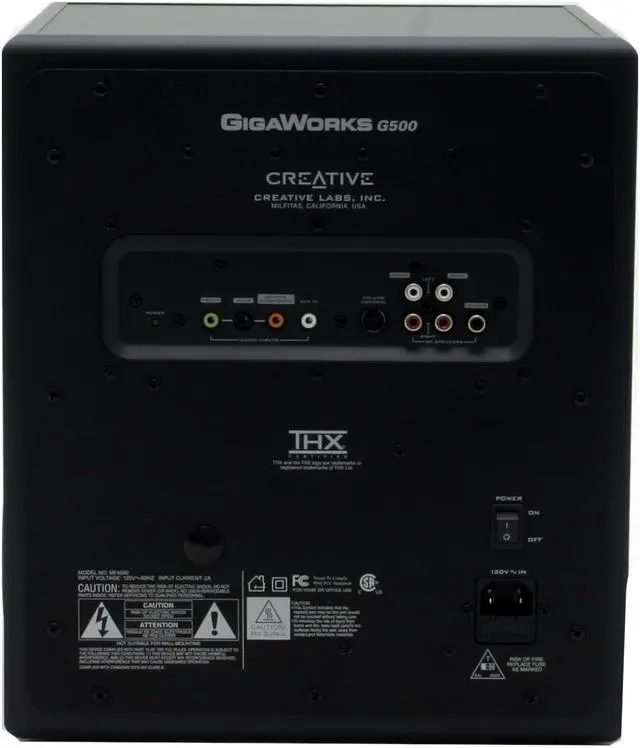 Alt view image 5 of 12 - Creative G500 310 Watts RMS 5.1 GigaWorks ProGamer  Speaker System