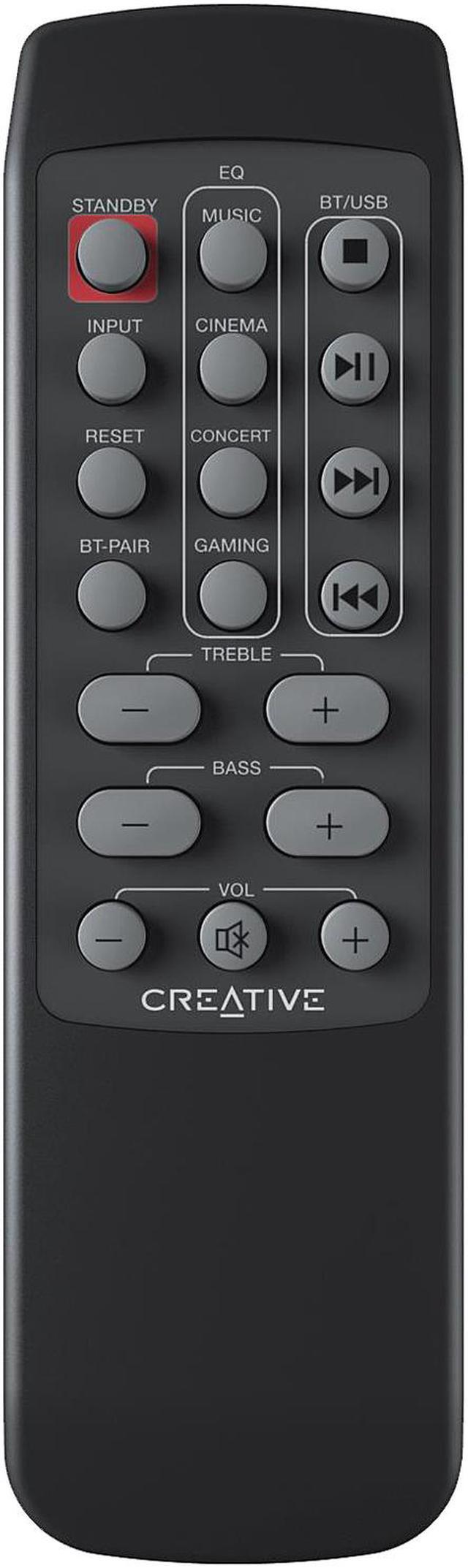 Alt view image 7 of 7 - Creative Stage 2.1 Channel Under-Monitor Soundbar with Subwoofer for TV, Computers, and Ultrawide Monitors, Bluetooth/Optical Input/TV ARC/AUX-in, Remote Control and Wall Mounting Kit