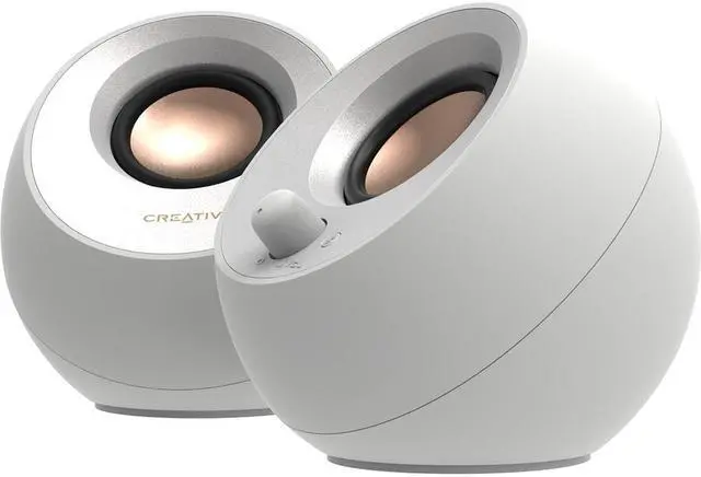 Alt view image 3 of 3 - Creative Pebble V3 51MF1700AA003 8W 2.0 Bluetooth Speaker System - 8 W RMS - White