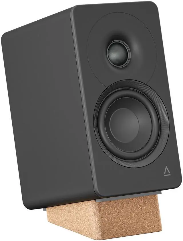 Alt view image 9 of 10 - Creative XF1 PC Speakers, Bluetooth 6.0, 72W RMS, Hi-Res Audio, LDAC, AAC | Computer speakers, Compact, Sub-Out, Parametric EQ, Desktop Mode, Bookshelf, Turntable, Speaker Isolation Stand, Black