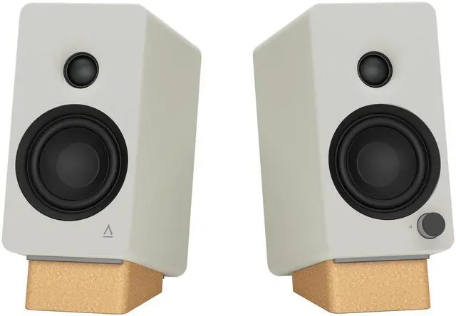 Alt view image 7 of 9 - Creative XF1 PC Speakers, Bluetooth 6.0, 72W RMS, Hi-Res Audio, LDAC, AAC | Computer speakers, Compact, Sub-Out, Parametric EQ, Desktop Mode, Bookshelf, Turntable, Speaker Isolation Stand, White
