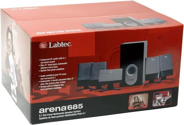 Alt view image 7 of 8 - Labtec ARENA 685 27 watts RMS 5.1 Speaker