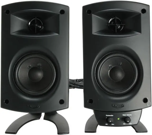 Alt view image 11 of 14 - Klipsch ProMedia 2.1 Max Burst Power: 200 watts @ < 1% THD 2.1 Speaker System