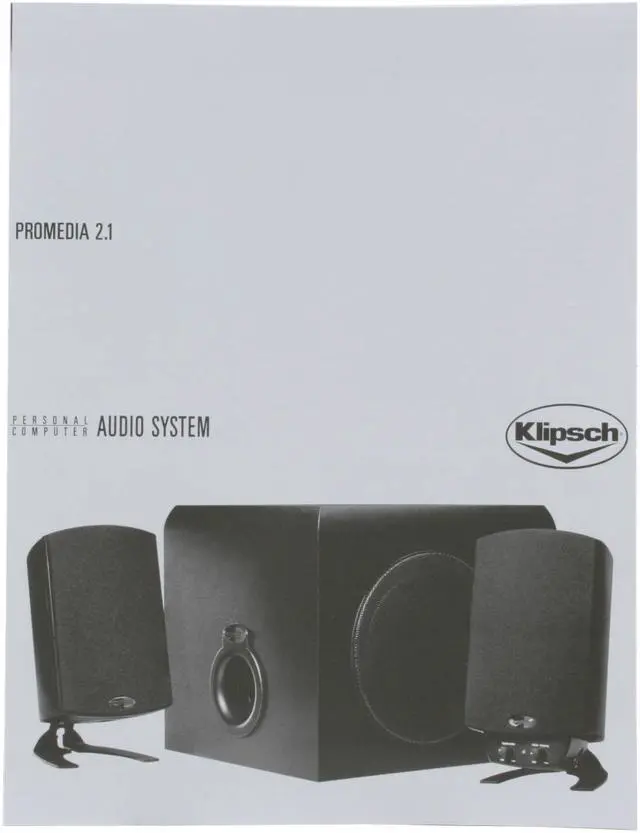 Alt view image 12 of 14 - Klipsch ProMedia 2.1 Max Burst Power: 200 watts @ < 1% THD 2.1 Speaker System