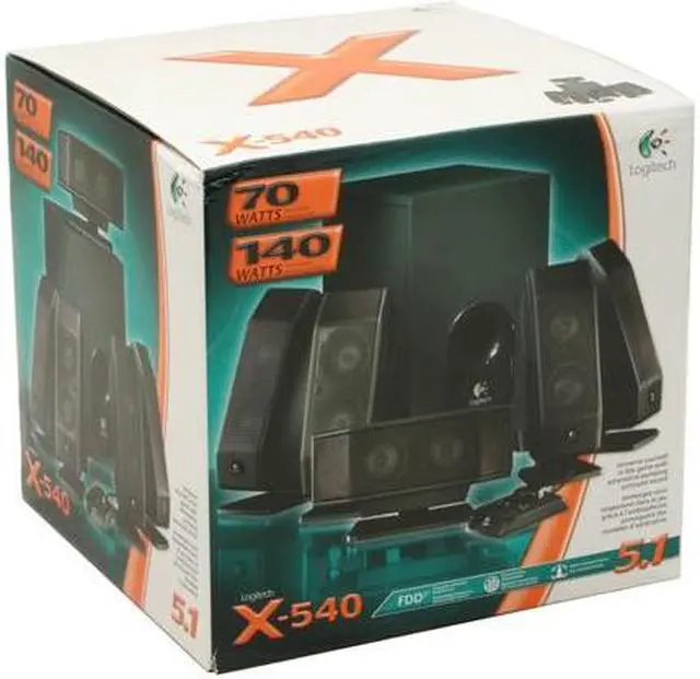 Alt view image 11 of 11 - Logitech X-540 70 watts 5.1 Speakers