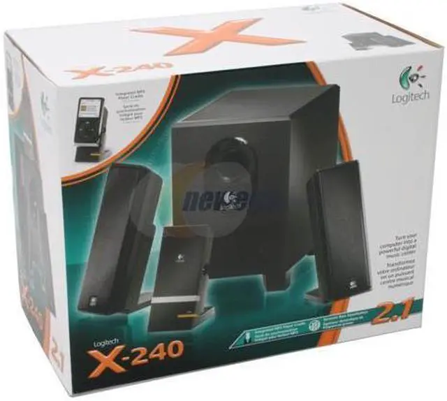 Alt view image 11 of 11 - Logitech X-240 25 Watts 2.1 Speakers