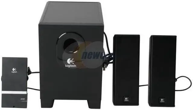 Alt view image 2 of 11 - Logitech X-240 25 Watts RMS 2.1 Speaker System