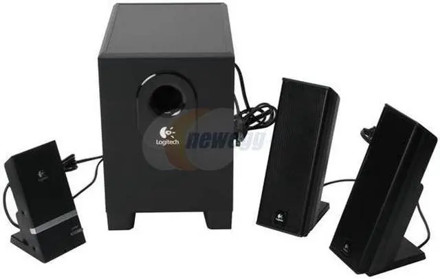 Alt view image 3 of 11 - Logitech X-240 25 Watts RMS 2.1 Speaker System