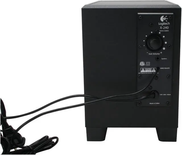 Alt view image 7 of 11 - Logitech X-240 25 Watts RMS 2.1 Speaker System