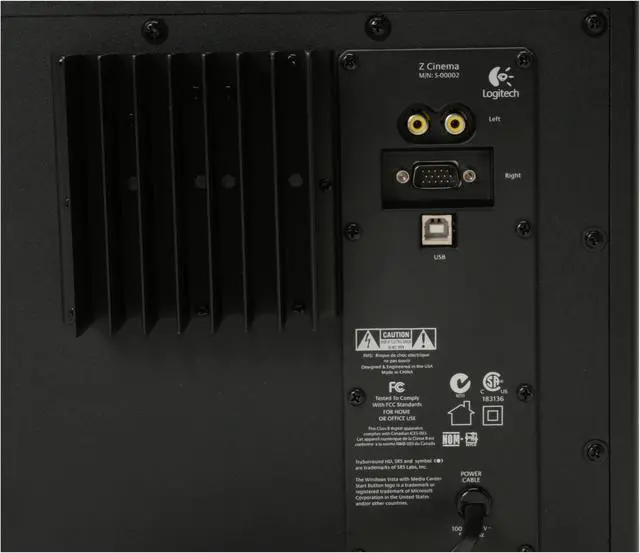 Alt view image 5 of 9 - Logitech Z Cinema Advanced 180 watts RMS 2.1 Surround Sound System