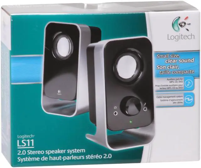 Alt view image 10 of 10 - Logitech LS11 3 Watts RMS (FTC) 2.0 Stereo Speaker System - Black