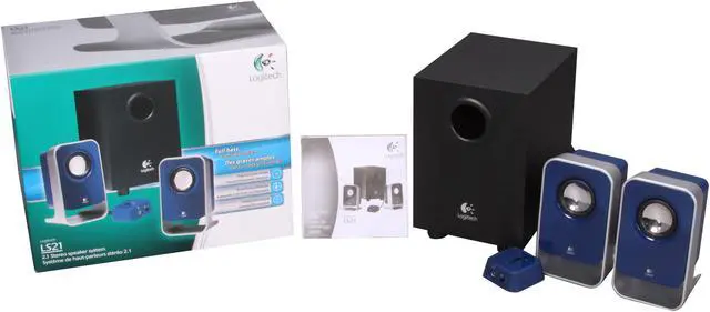 Alt view image 7 of 7 - Logitech LS21 7 Watts RMS (FTC) 2.1 Stereo Speaker System - Blue