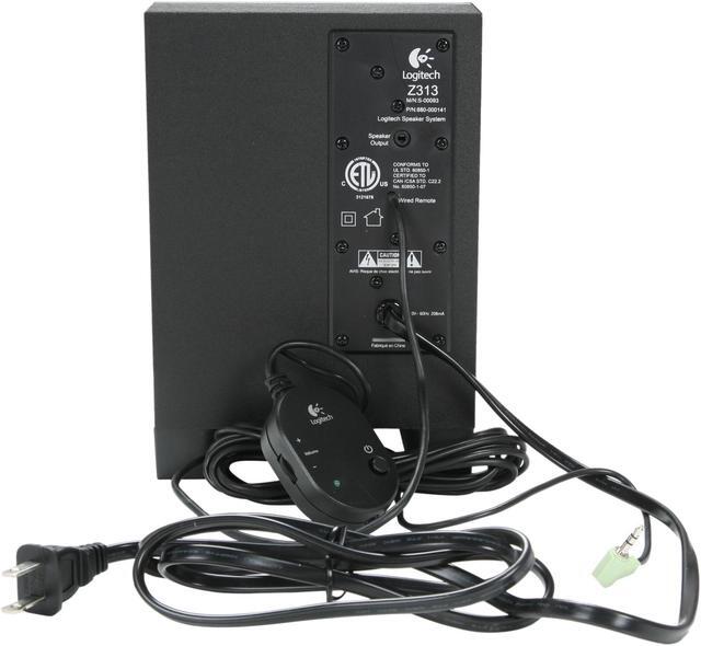 Alt view image 5 of 9 - Logitech Z313 2.1 Multimedia Speaker System with Subwoofer, Full Range Audio, 50 Watts Peak Power, Strong Bass, 3.5mm Audio Inputs, PC/PS4/Xbox/TV/Smartphone/Tablet/Music Player - Black