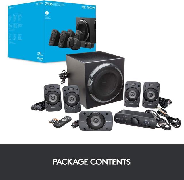 Alt view image 10 of 10 - Logitech Z906 5.1 Surround Sound Speaker System - THX, Dolby Digital and DTS Digital Certified - Black