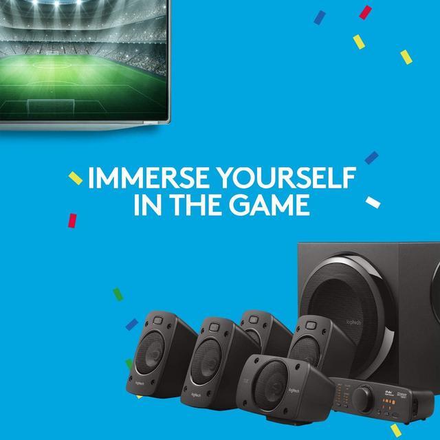 Alt view image 9 of 10 - Logitech Z906 5.1 Surround Sound Speaker System - THX, Dolby Digital and DTS Digital Certified - Black