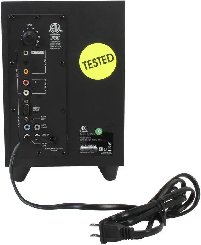 Alt view image 5 of 15 - Logitech A-Grade Certified Refurbished Z506 (980-000430) 5.1 Surround Sound 3D Ported Stereo 75 Watts Home Theater Speakers