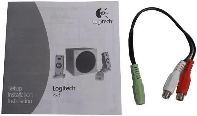 Alt view image 3 of 4 - Logitech Z-3 40 Watts 2.1 Wood Grained Speaker