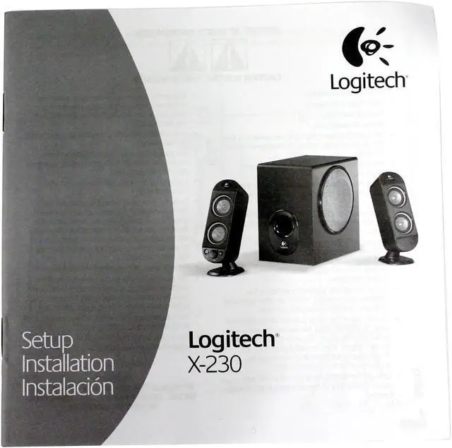 Alt view image 6 of 7 - Logitech X-230 32 watts RMS 2.1 Black Speaker System - OEM