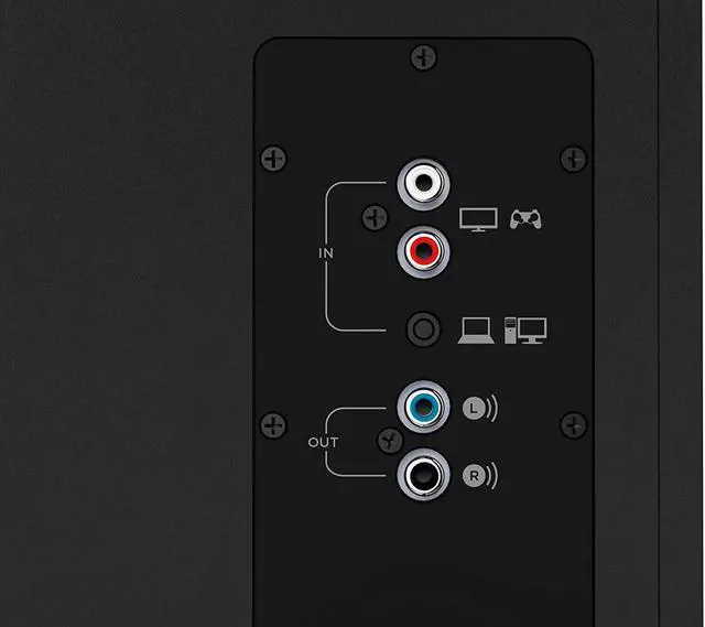 Alt view image 5 of 11 - Logitech Z533 2.1 Multimedia Speaker System with Subwoofer, Powerful Sound, Booming Bass, 3.5mm Audio and RCA Inputs, PC/PS/Xbox/TV/Smartphone/Tablet