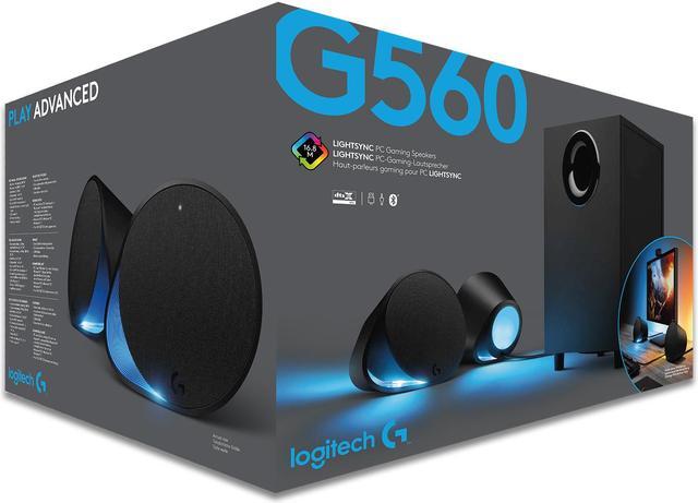 Alt view image 7 of 8 - Logitech G560 PC Gaming Speaker System with 7.1 DTS:X Ultra Surround Sound, Game based LIGHTSYNC RGB, Two Speakers and Subwoofer, Immersive Gaming Experience - Black