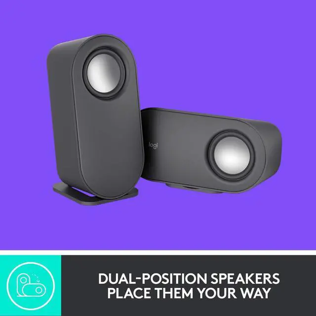 Alt view image 5 of 9 - Logitech Z407 Bluetooth Computer Speakers with Subwoofer and Wireless Control, Immersive Sound, Premium Audio with Multiple Inputs, USB Speakers