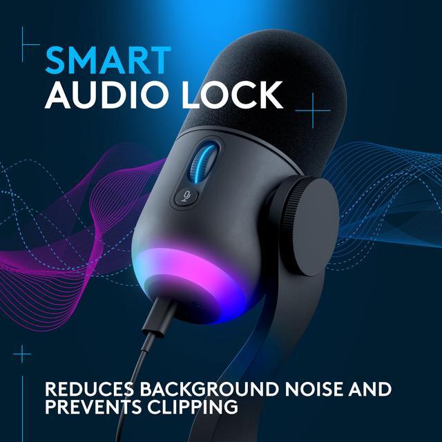 Alt view image 5 of 6 - Logitech G Yeti GX Dynamic RGB Gaming Microphone with LIGHTSYNC, USB Mic for Streaming, Supercardioid, USB Plug and Play for PC/Mac - Black