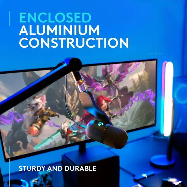 Alt view image 2 of 5 - Logitech G Compass Premium Broadcast Boom Arm for Microphone, Internal Springs, Desktop Clamp and Built-in Cable Management, For Recording, Gaming, Streaming