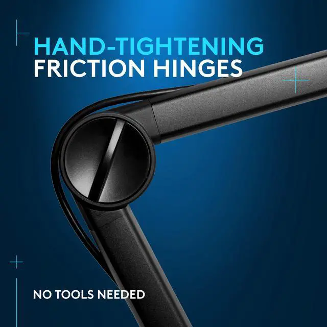 Alt view image 4 of 5 - Logitech G Compass Premium Broadcast Boom Arm for Microphone, Internal Springs, Desktop Clamp and Built-in Cable Management, For Recording, Gaming, Streaming