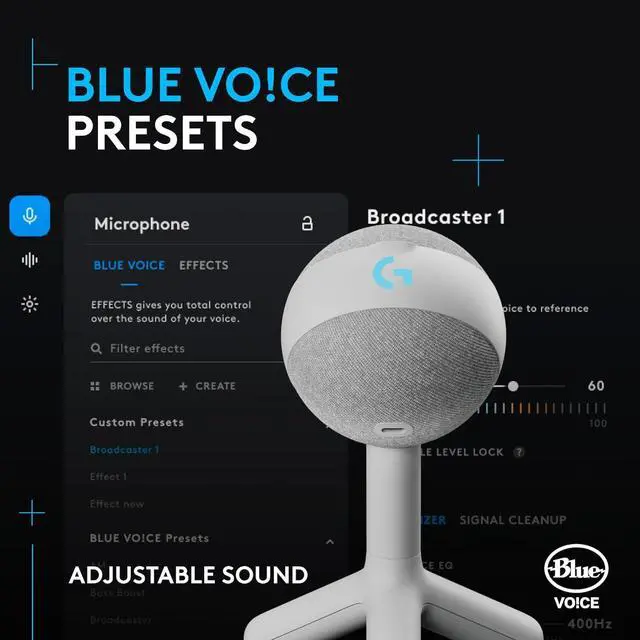 Alt view image 4 of 6 - Logitech G Yeti Orb Condenser RGB Gaming Microphone with LIGHTSYNC, USB Mic for Streaming, Cardioid, USB Plug and Play for PC/Mac - Off White
