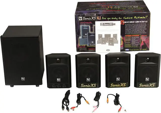 Alt view image 14 of 14 - Telex Electro-Voice EV Sonic XS 4.1 5-Piece Powered Hardcore Multimedia Speaker System-A Grade Refurbished