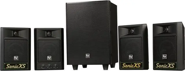 Main image of Telex Electro-Voice EV Sonic XS 4.1 5-Piece Powered Hardcore Multimedia Speaker System-A Grade Refurbished