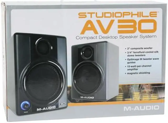 Alt view image 12 of 12 - M-AUDIO Studiophile AV 30 2.0 Compact Desktop Speaker System