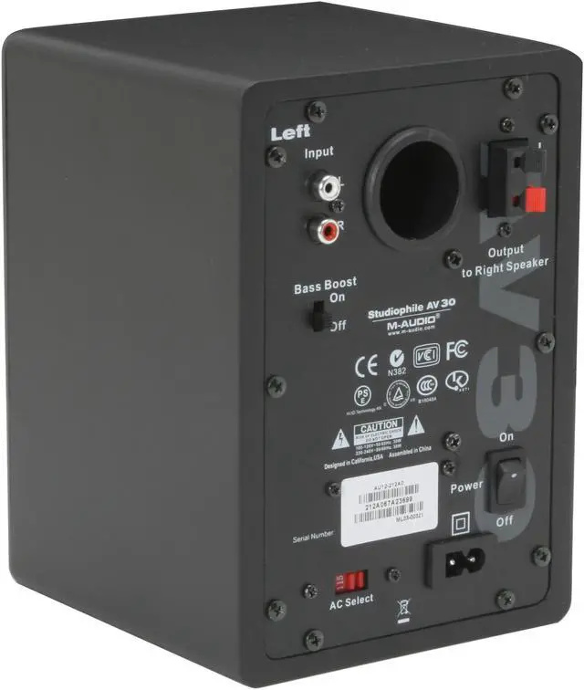 Alt view image 5 of 12 - M-AUDIO Studiophile AV 30 2.0 Compact Desktop Speaker System