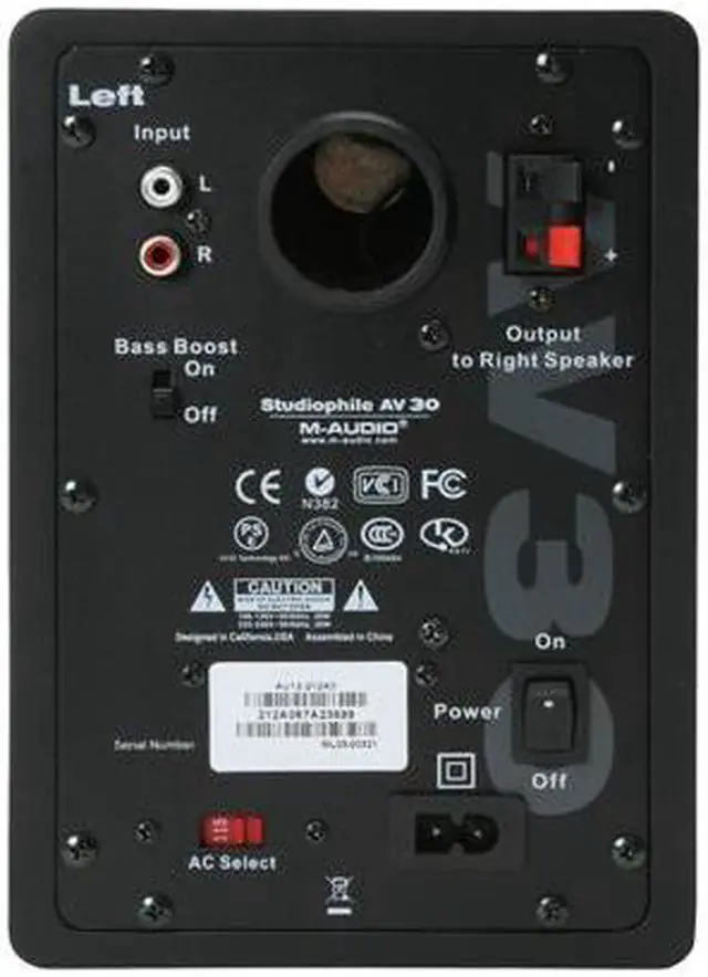 Alt view image 8 of 12 - M-AUDIO Studiophile AV 30 2.0 Compact Desktop Speaker System