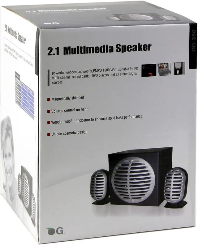 Alt view image 4 of 4 - DCT Factory OG-350 8W 2.1 Speaker