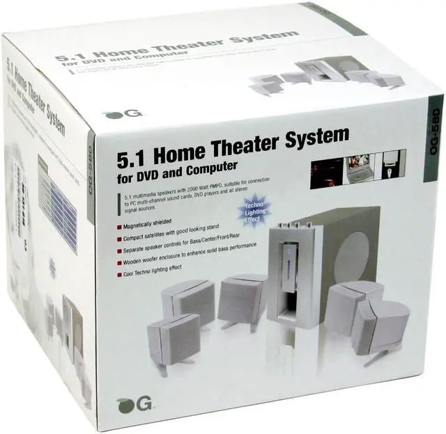 Alt view image 7 of 7 - DCT Factory OG-580 25watts 5.1 Speaker