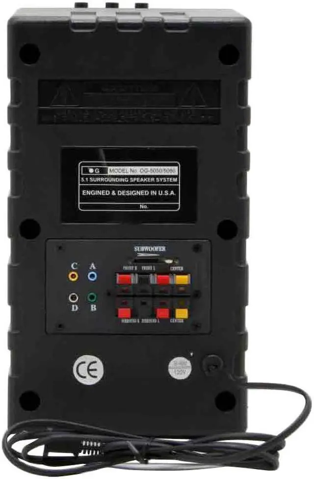 Alt view image 3 of 7 - DCT Factory OG-5060 18 Watts 5.1 Speaker System