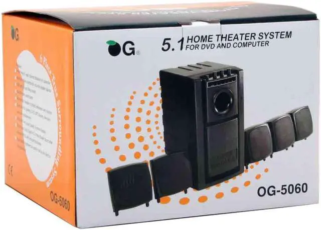 Alt view image 7 of 7 - DCT Factory OG-5060 18 Watts 5.1 Speaker System