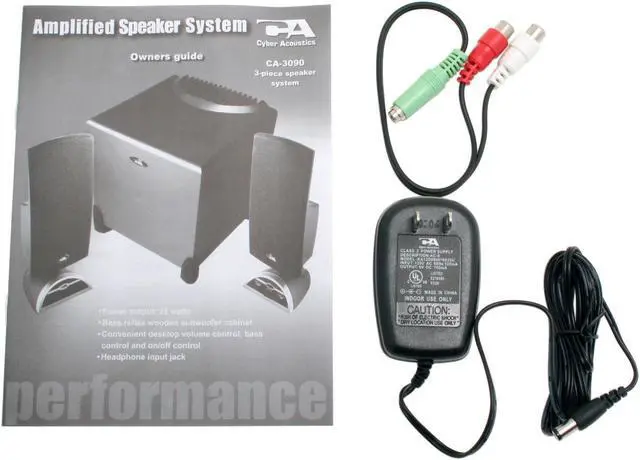 Alt view image 7 of 8 - Cyber Acoustics CA3090WB 7 Watts total RMS 2.1 Black Gaming Speaker - OEM