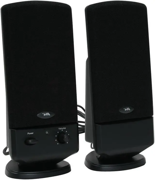 Alt view image 5 of 9 - Cyber Acoustics CA-2002 2.0 2 Piece Amplified Computer Speaker System