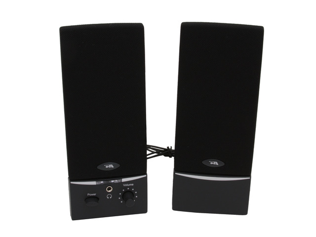 thumbnail image 2 of Cyber Acoustics CA-2014 Powered Computer Speakers – 2.0 Channel, 5W RMS, 3.5mm Aux, Black 2 of 3