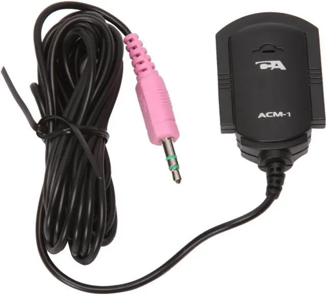 Alt view image 5 of 6 - Cyber Acoustics ACM-1B Charcoal 3.5mm Connector Monitor/Lapel Microphone