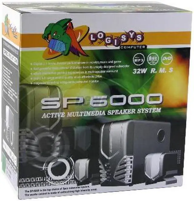 Alt view image 4 of 4 - LOGISYS Computer SP6000-BK 32Watts 2.1 SOHO MULTIMEDIA SPEAKER SYSTEM